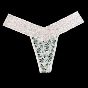 Victorias Secret Cotton Lace One Size fits All S M L Xl Thong Panty Phones